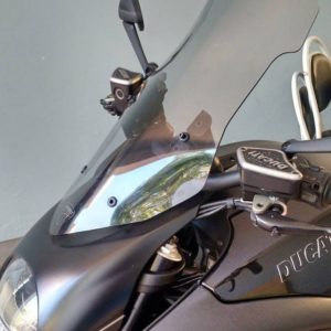 (6120) Bolha Alta Cristal Ducati Diavel <2014 com defletor