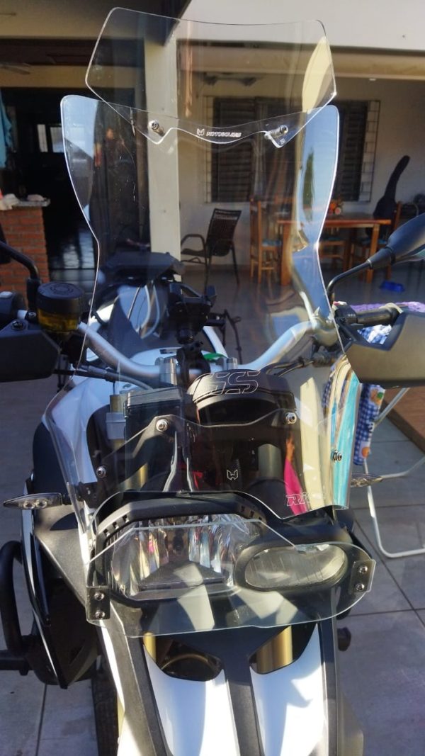 (1820) Bolha Alta Cristal BMW F800GS modelo Ride 2008-2018 com defletor