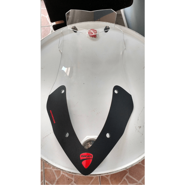 parabrisa moto motobolha Ducati Multistrada cristal com defletor