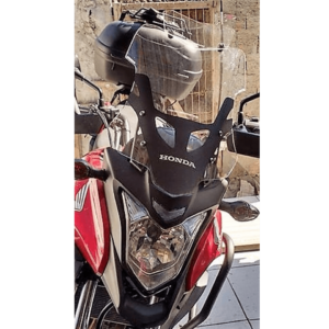 parabrisa moto motobolha CB500X cristal com defletor
