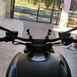 parabrisa moto motobolha Ducati Diavel fumê com defletor