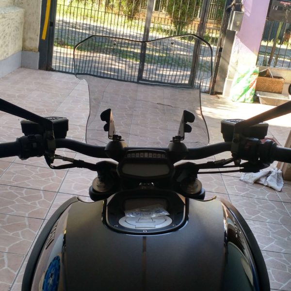 parabrisa moto motobolha Ducati Diavel fumê com defletor