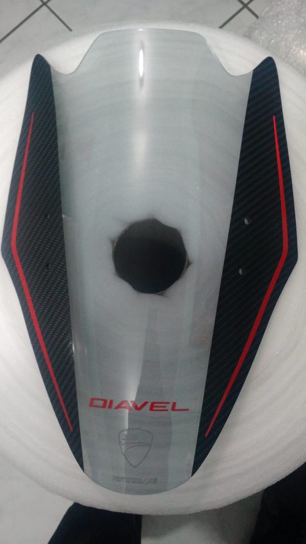 parabrisa moto motobolha Ducati Diavel fumê com defletor