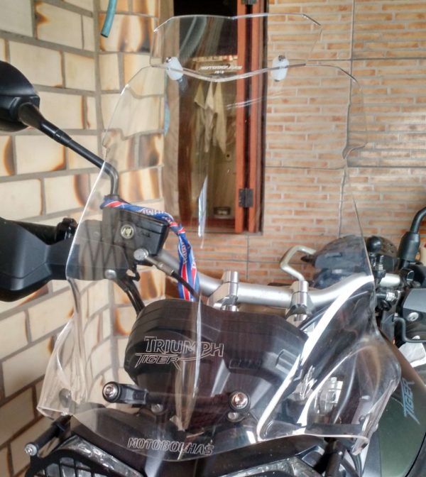 parabrisa moto motobolha Triumph Tiger cristal com defletor