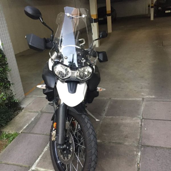 parabrisa moto motobolha Triumph Tiger cristal com defletor