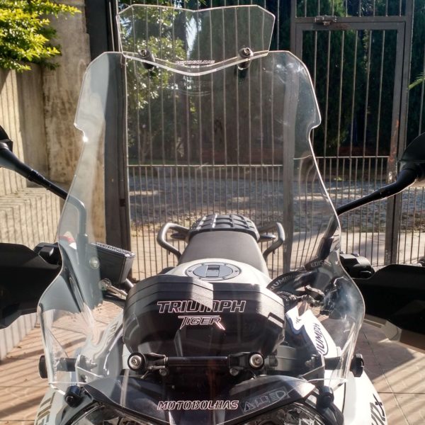 parabrisa moto motobolha Triumph Tiger cristal com defletor