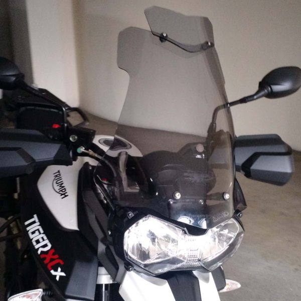 parabrisa moto motobolha Triumph Tiger fumê com defletor