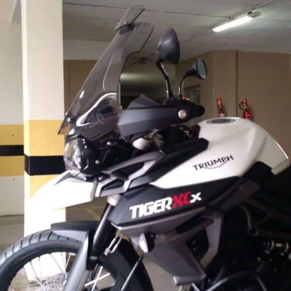 parabrisa moto motobolha Triumph Tiger fumê com defletor