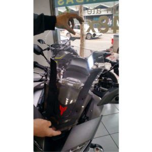 parabrisa moto motobolha Yamaha MT09 Tracer cristal com defletor