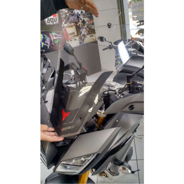 parabrisa moto motobolha Yamaha MT09 Tracer cristal com defletor