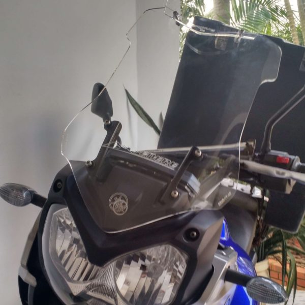 parabrisa moto motobolha Yamaha XTZ250 Ténéré 250 cristal com defletor
