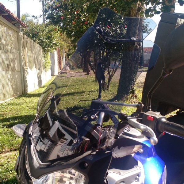 parabrisa moto motobolha Yamaha XTZ250 Ténéré 250 fumê com defletor