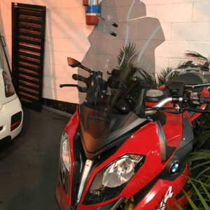 parabrisa moto bolha bmw s1000 xr fumê com defletor