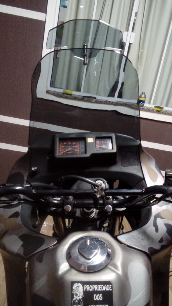 (2340) Bolha Alta Cristal Honda Sahara NX350 com defletor Cristal ou Fumê - Image 7