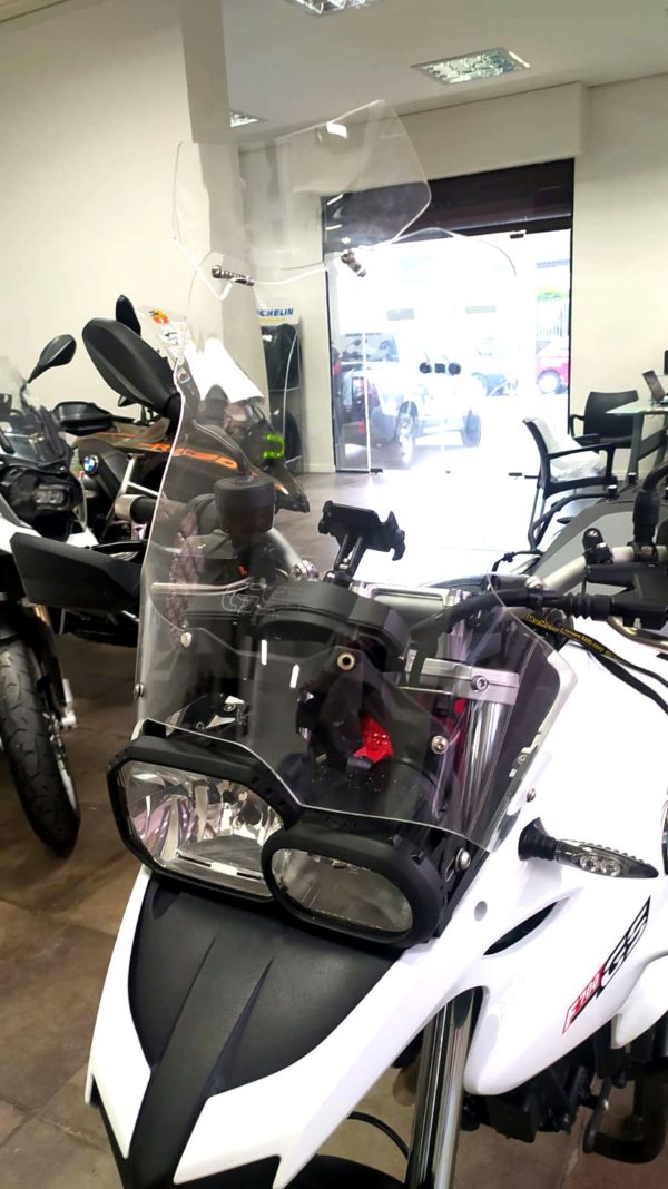 (1730) BOLHA ALTA CRISTAL BMW F700GS 2017-2019 COM DEFLETOR E COM SUPORTES